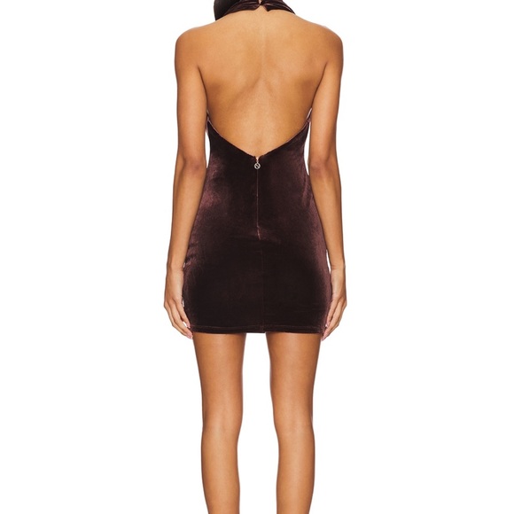 Nookie Rich Brown Velvet Gown - Picture 3 of 6